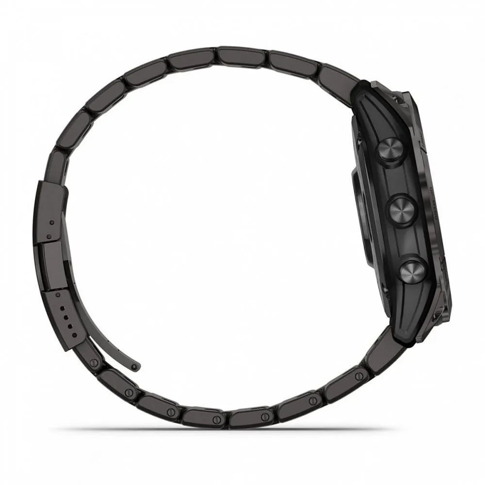 Часы Garmin Fenix 7X Pro - Sapphire Solar Carbon Gray DLC Titanium / Vented Titanium Band