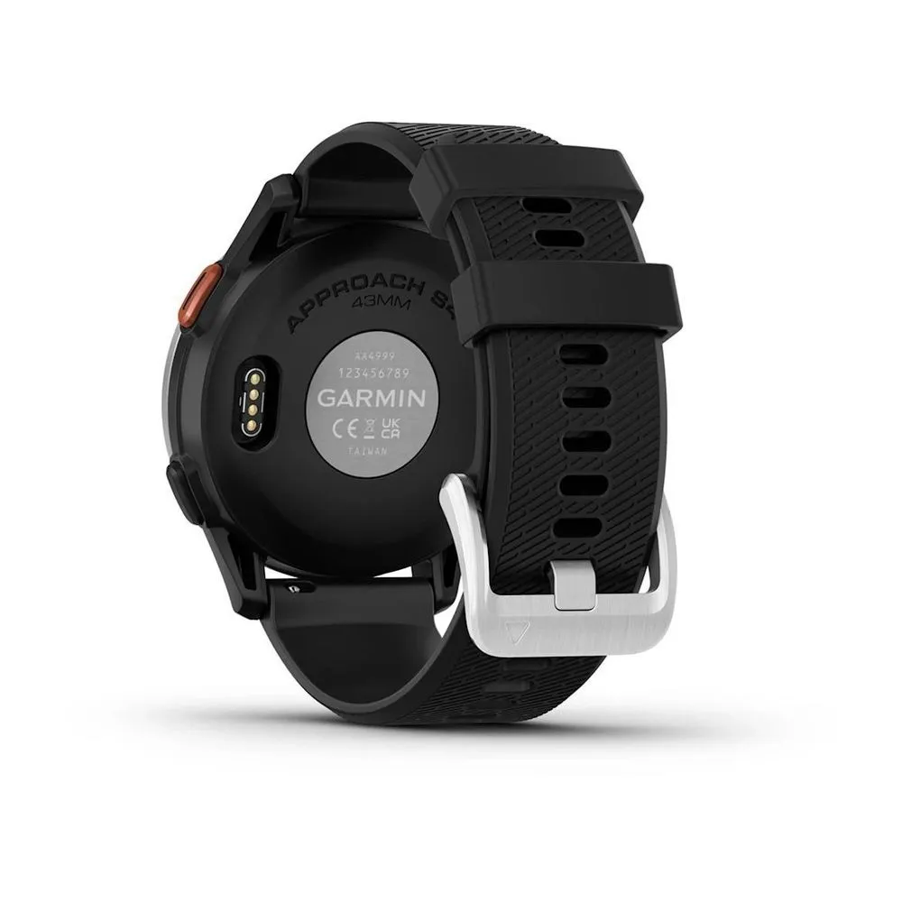 Часы Garmin Approach S44 Silver / Black Silicone Band