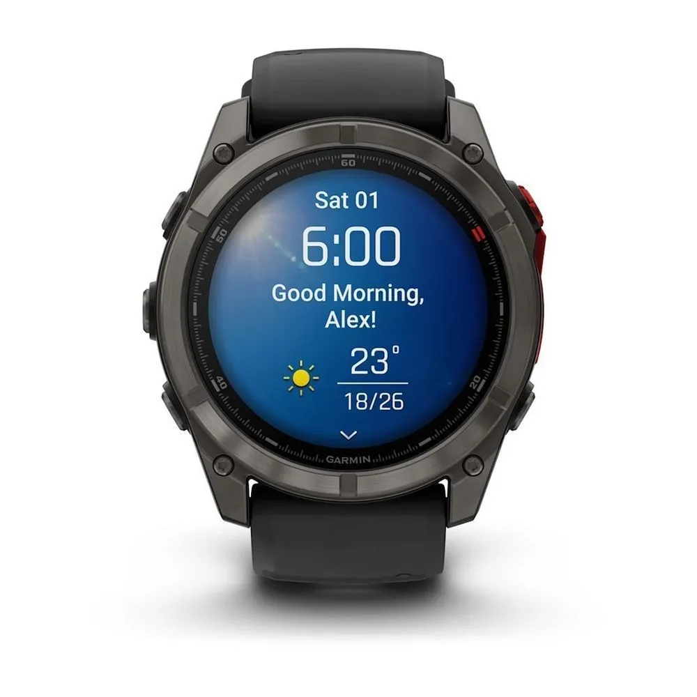 Часы Garmin Fenix 8 Pro - 51 mm MicroLED Sapphire Carbon Gray DLC Titanium Black / Pebble Gray
