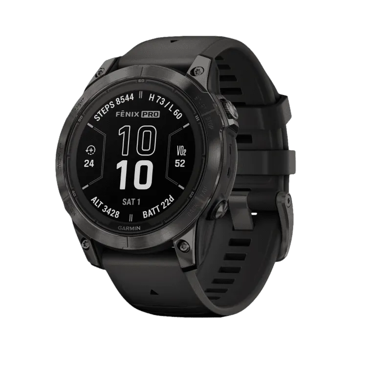 Часы Garmin Fenix 7 Pro - Sapphire Solar Carbon Gray DLC Titanium