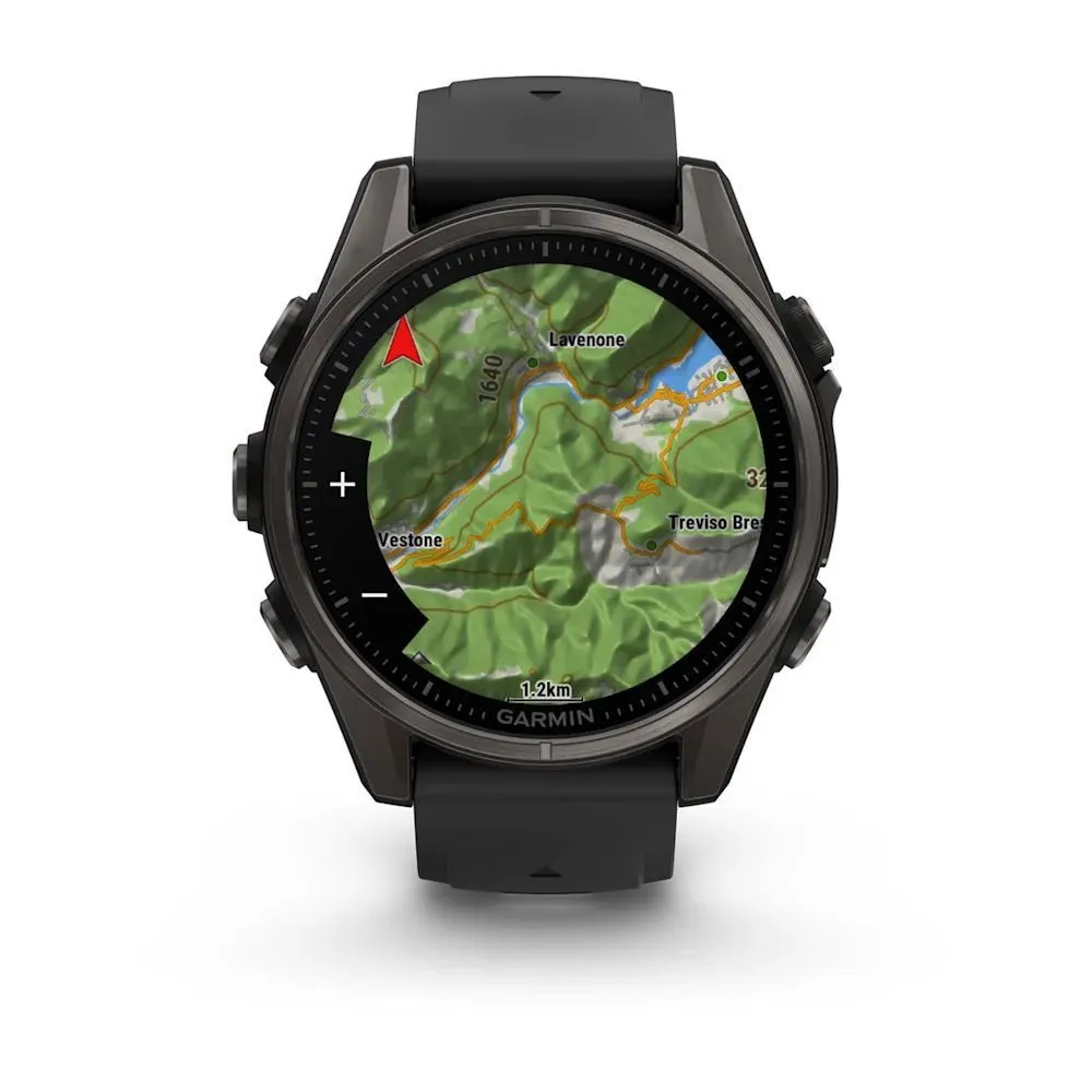 Часы Garmin Fenix 8 - 43 mm AMOLED Sapphire Carbon Gray DLC Titanium Black / Pebble Gray