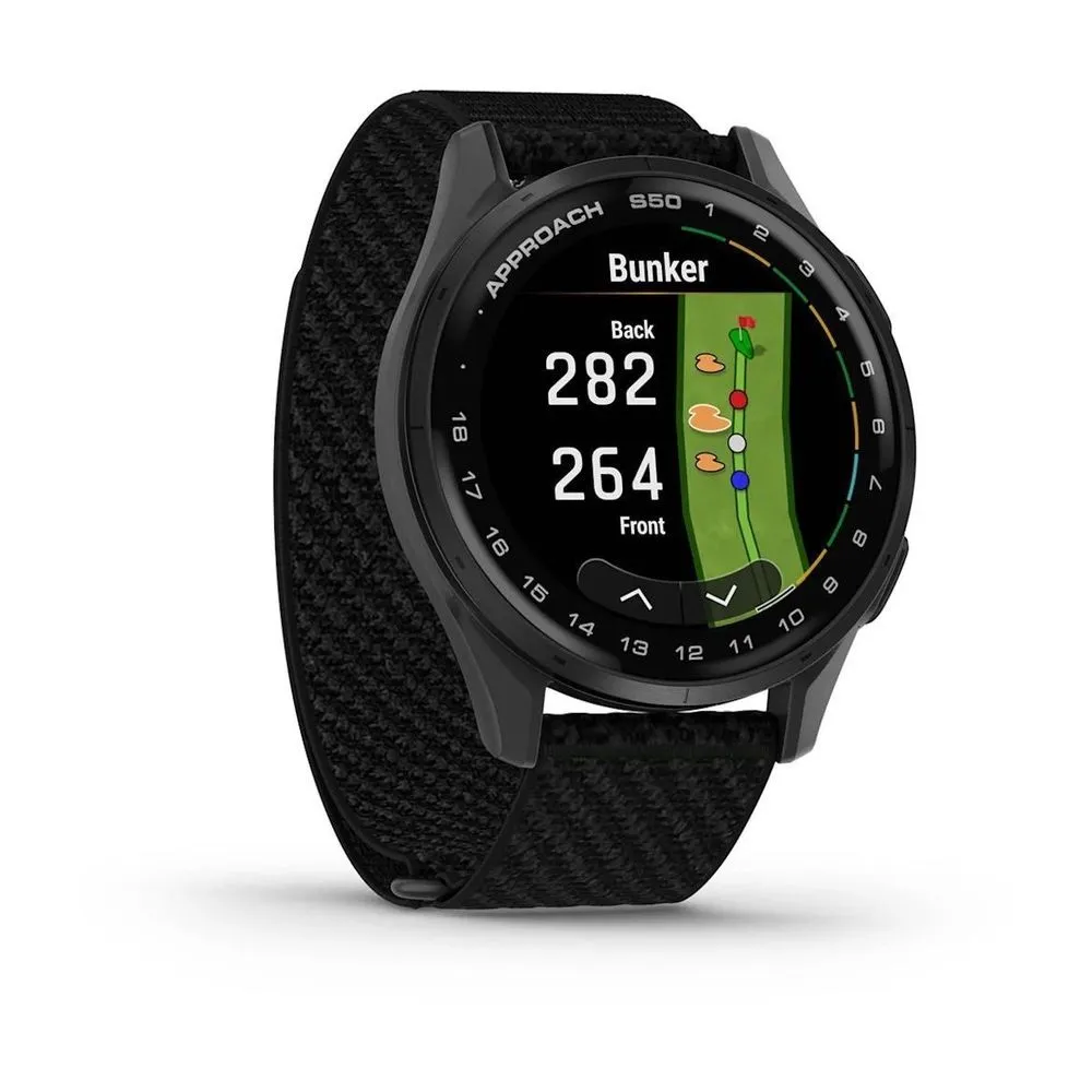Часы Garmin Approach S50 Slate / Black ComfortFit Nylon Band