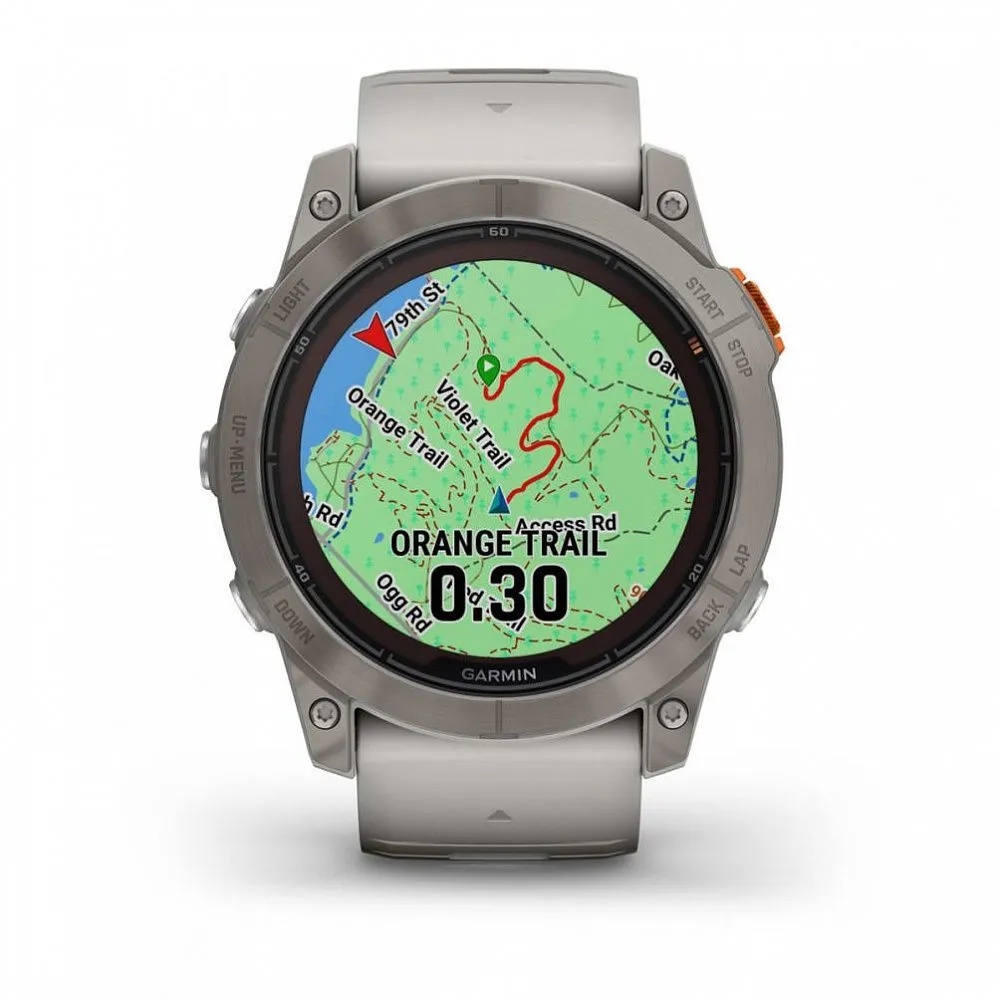 Часы Garmin Fenix 7X Pro - Sapphire Solar Titanium Fog Gray