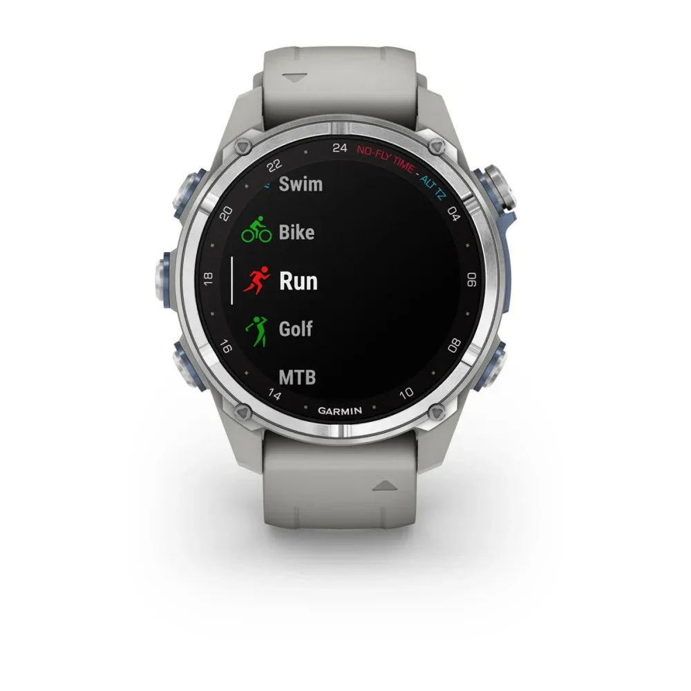 Часы Garmin Descent Mk3 - 43 mm Stainless Steel / Fog Gray Silicone Band