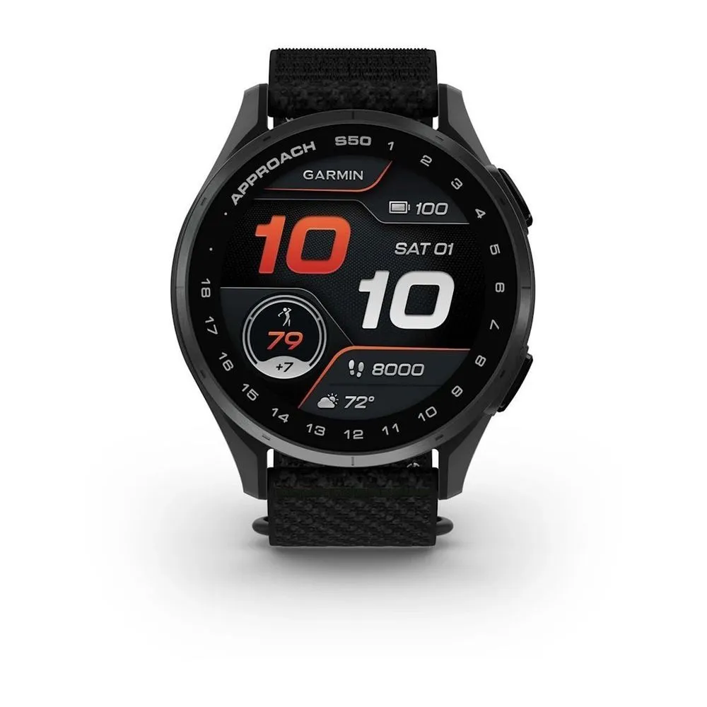 Часы Garmin Approach S50 Slate / Black ComfortFit Nylon Band