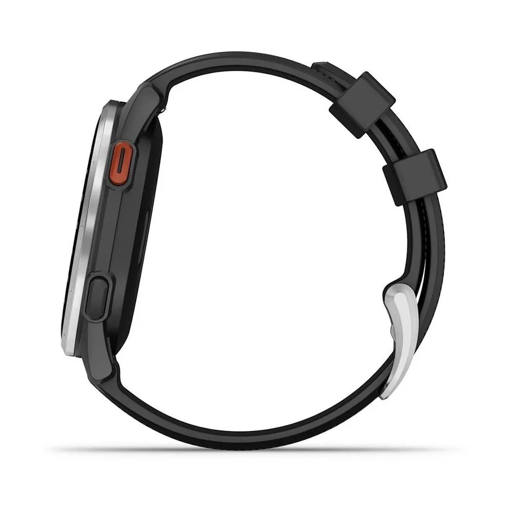 Часы Garmin Approach S44 Silver / Black Silicone Band