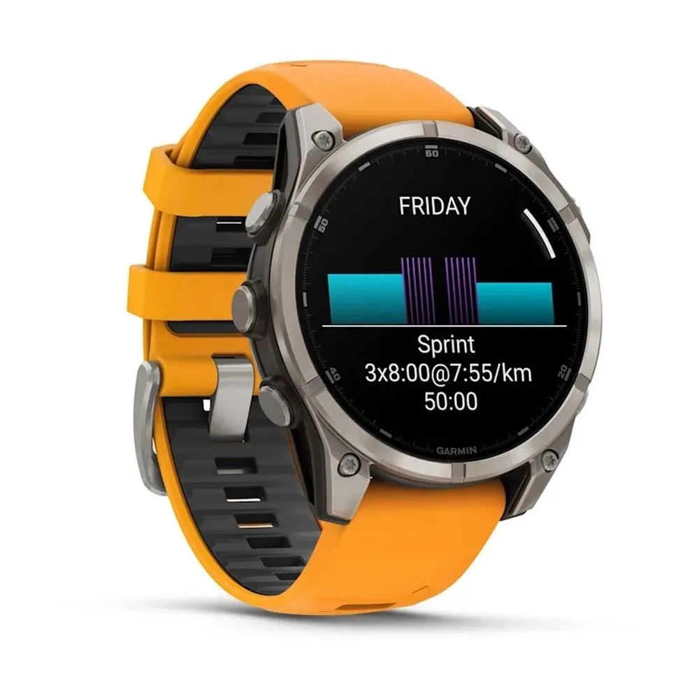 Часы Garmin Fenix 8 - 47 mm AMOLED Sapphire Titanium Spark Orange / Graphite Б/У