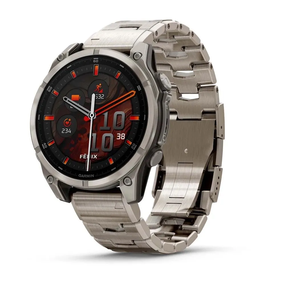 Часы Garmin Fenix 8 - 47 mm AMOLED Sapphire Titanium / Vented Titanium Band