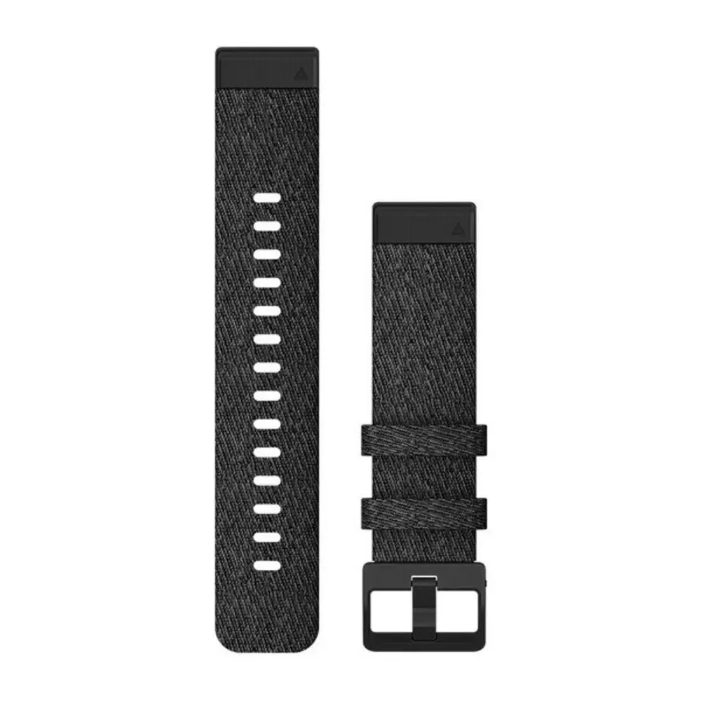 Ремешок Garmin Quickfit 20 Watch Band Heathered Black Nylon with Black Hardware