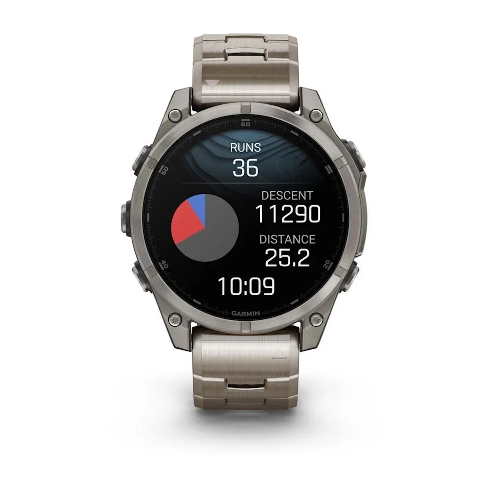 Часы Garmin Fenix 8 - 47 mm AMOLED Sapphire Titanium / Vented Titanium Band