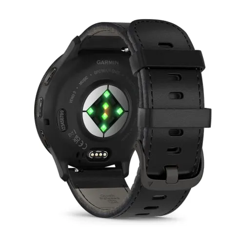 Часы Garmin Venu 3 Black Leather Band