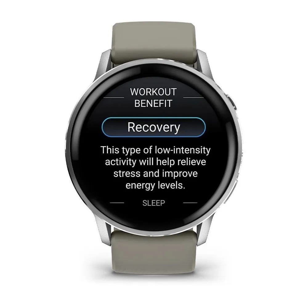 Часы Garmin Venu 4 - 45mm Silver / Silver Gray Silicone