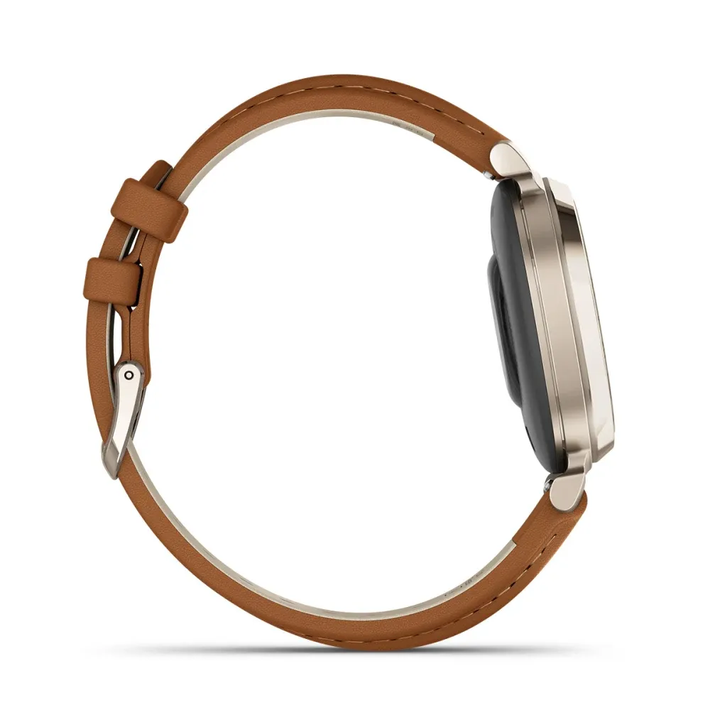 Часы Garmin Lily 2 Classic Cream Gold Tan Leather Band