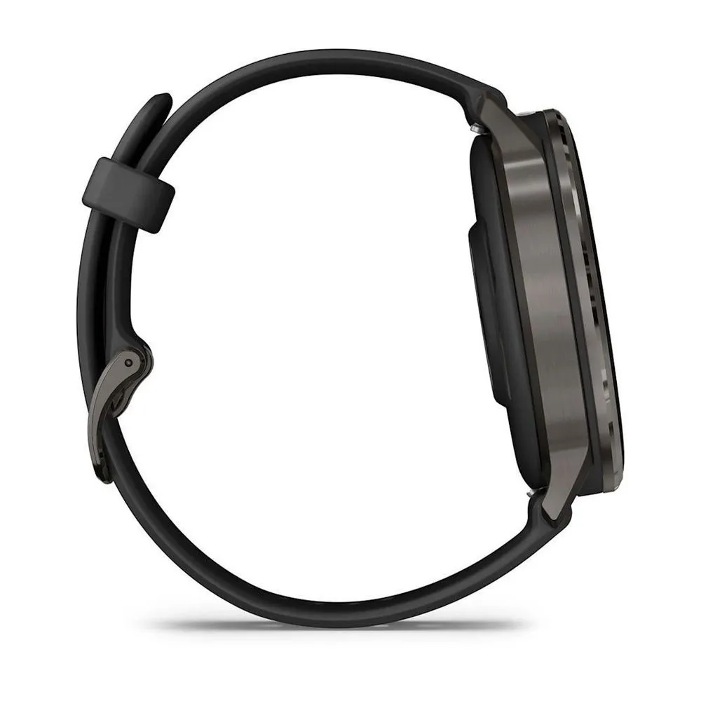 Часы Garmin Venu 4 - 45mm Slate / Black Silicone