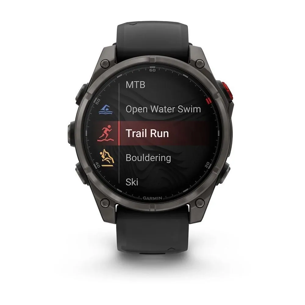 Часы Garmin Fenix 8 Pro - 47 mm AMOLED Sapphire Carbon Gray DLC Titanium Black / Pebble Gray