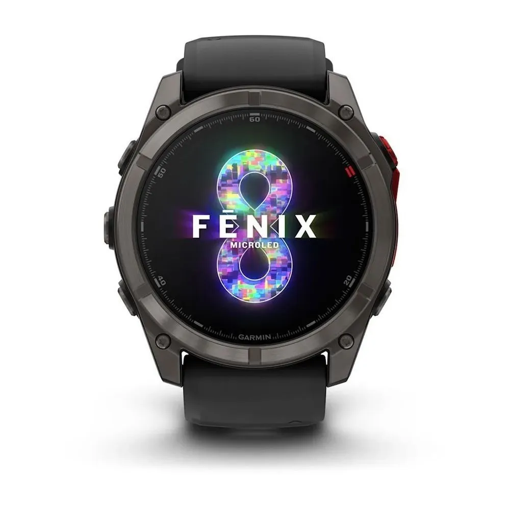 Часы Garmin Fenix 8 Pro - 51 mm MicroLED Sapphire Carbon Gray DLC Titanium Black / Pebble Gray