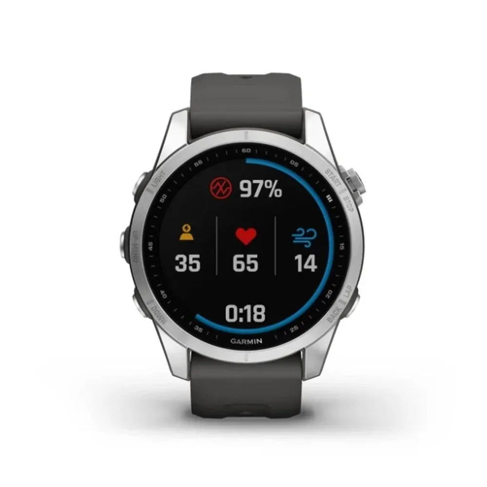 Часы Garmin Fenix 7S - Standard Edition Silver/Graphite
