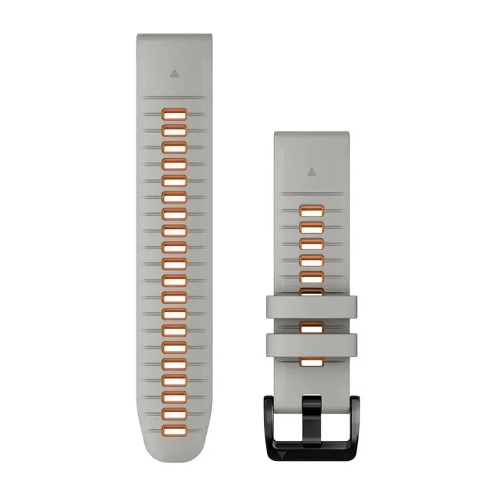 Ремешок Garmin Quickfit 22 Watch Band Fog Gray/Ember Orange Silicone