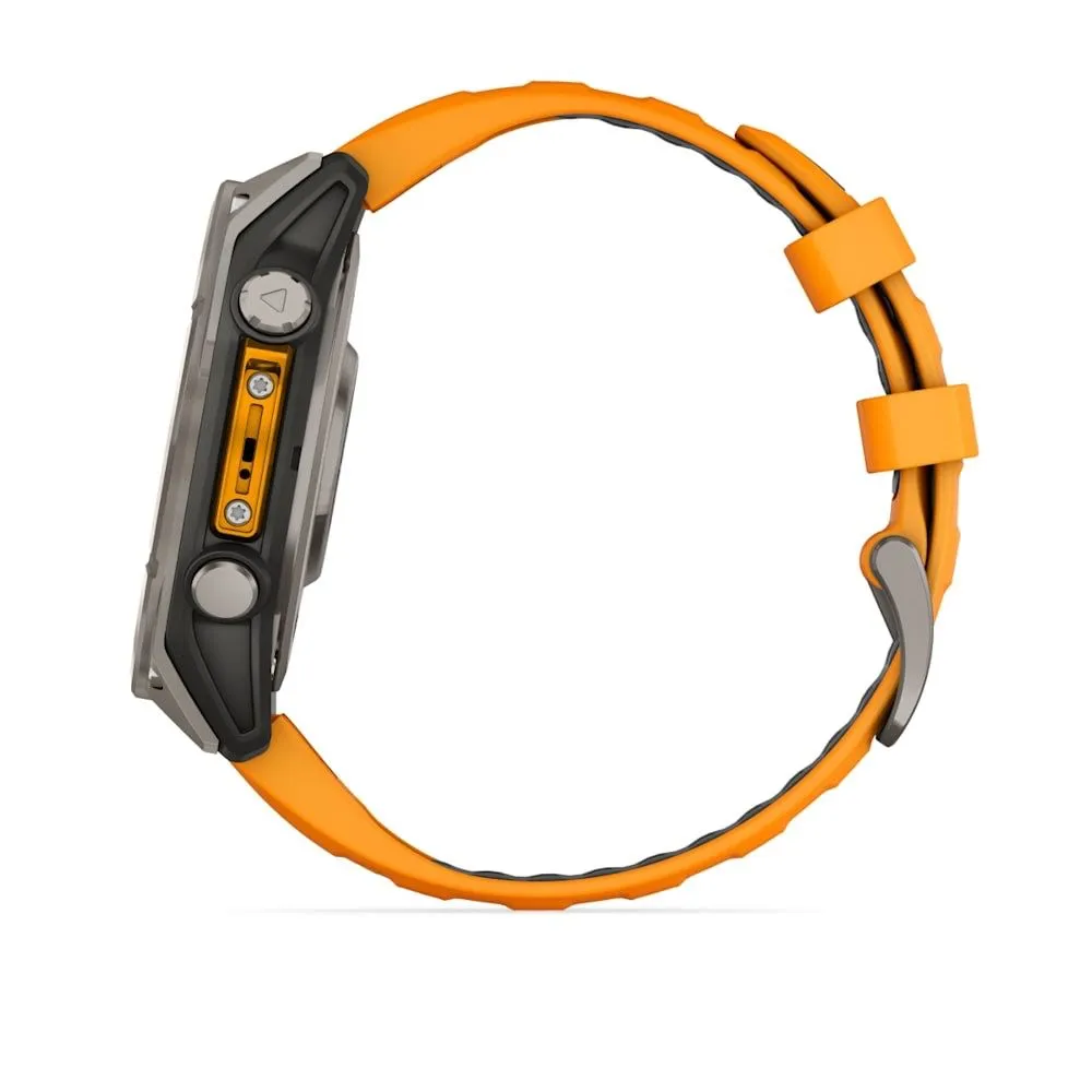 Часы Garmin Fenix 8 - 47 mm AMOLED Sapphire Titanium Spark Orange / Graphite