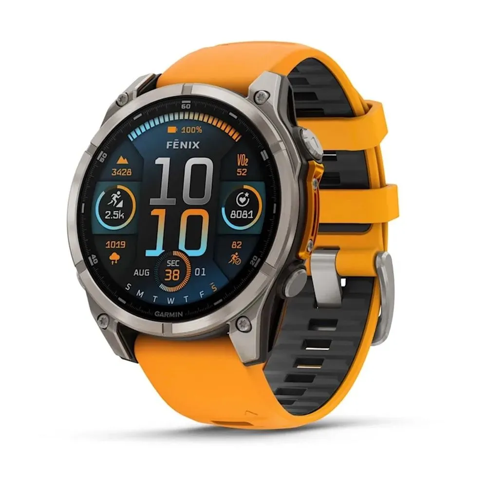 Часы Garmin Fenix 8 - 47 mm AMOLED Sapphire Titanium Spark Orange / Graphite Б/У