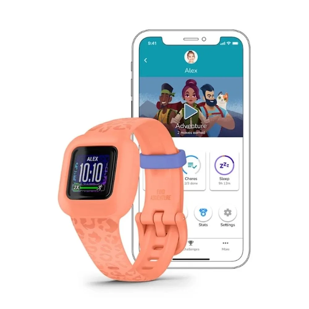 Часы Garmin Vivofit JR. 3 Peach Leopard