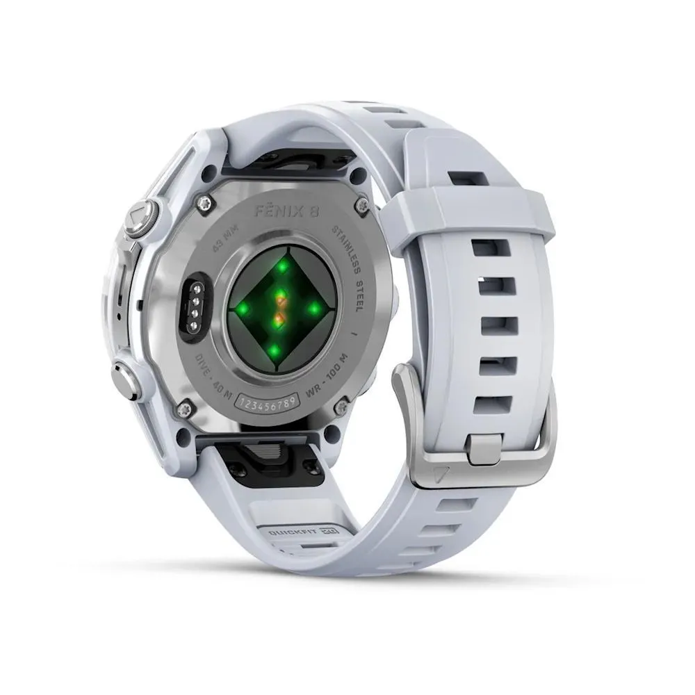Часы Garmin Fenix 8 - 43 mm AMOLED Silver / Whitestone