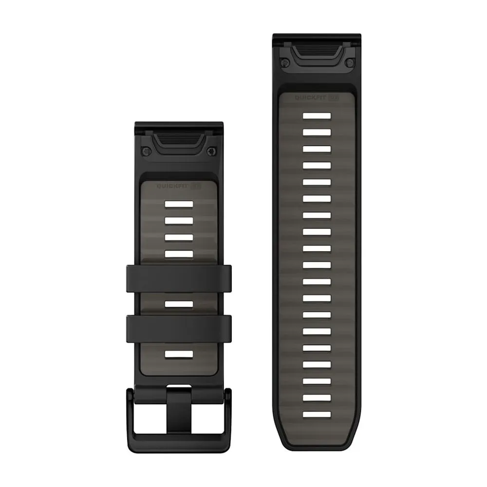 Ремешок Garmin Quickfit 26 Watch Band Black/Pebble Gray Silicone