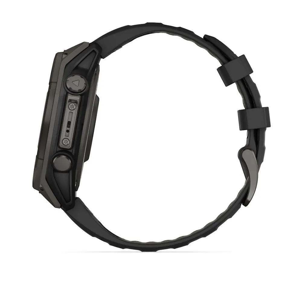 Часы Garmin Fenix 8 - 47 mm Solar Sapphire Carbon Gray DLC Titanium Black / Pebble Gray