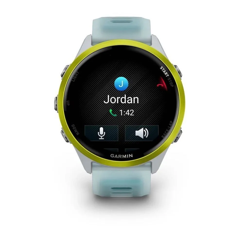 Часы Garmin Forerunner 570 - 47 mm Amp Yellow Aluminum Translucent Whitestone / Turquoise