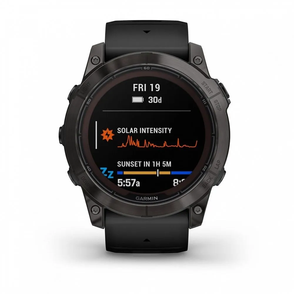 Часы Garmin Fenix 7X Pro - Sapphire Solar Carbon Gray DLC Titanium