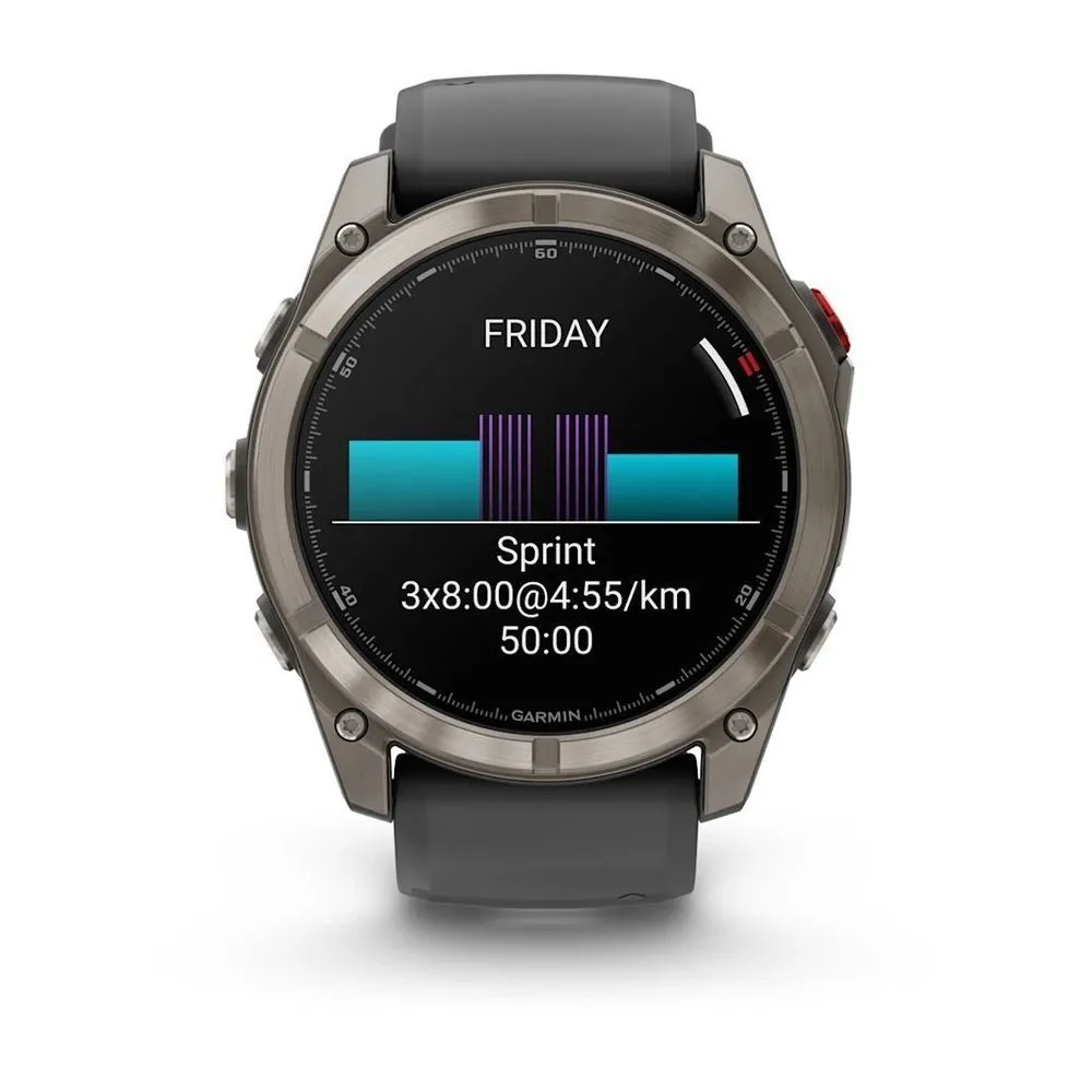 Часы Garmin Fenix 8 Pro - 51 mm AMOLED Sapphire Titanium Graphite / Black