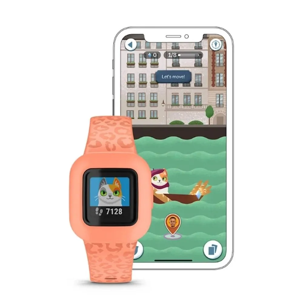 Часы Garmin Vivofit JR. 3 Peach Leopard