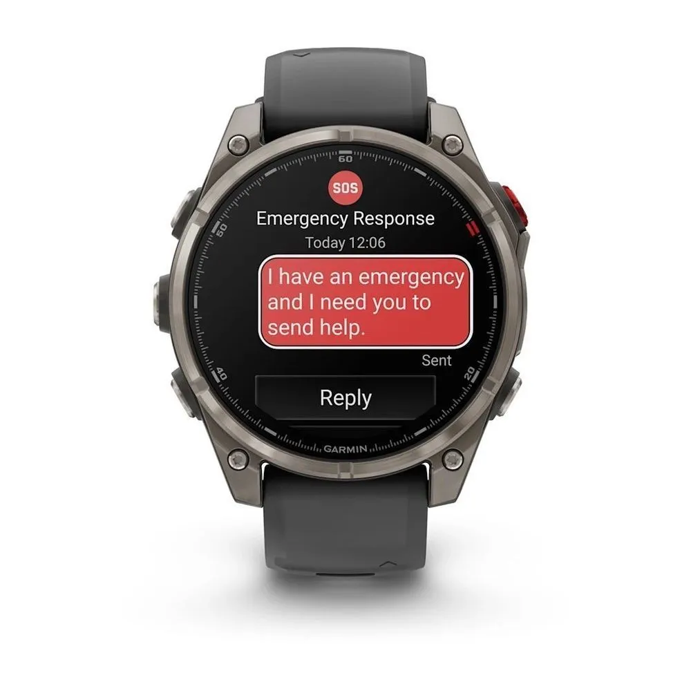 Часы Garmin Fenix 8 Pro - 47 mm AMOLED Sapphire Titanium Graphite / Black