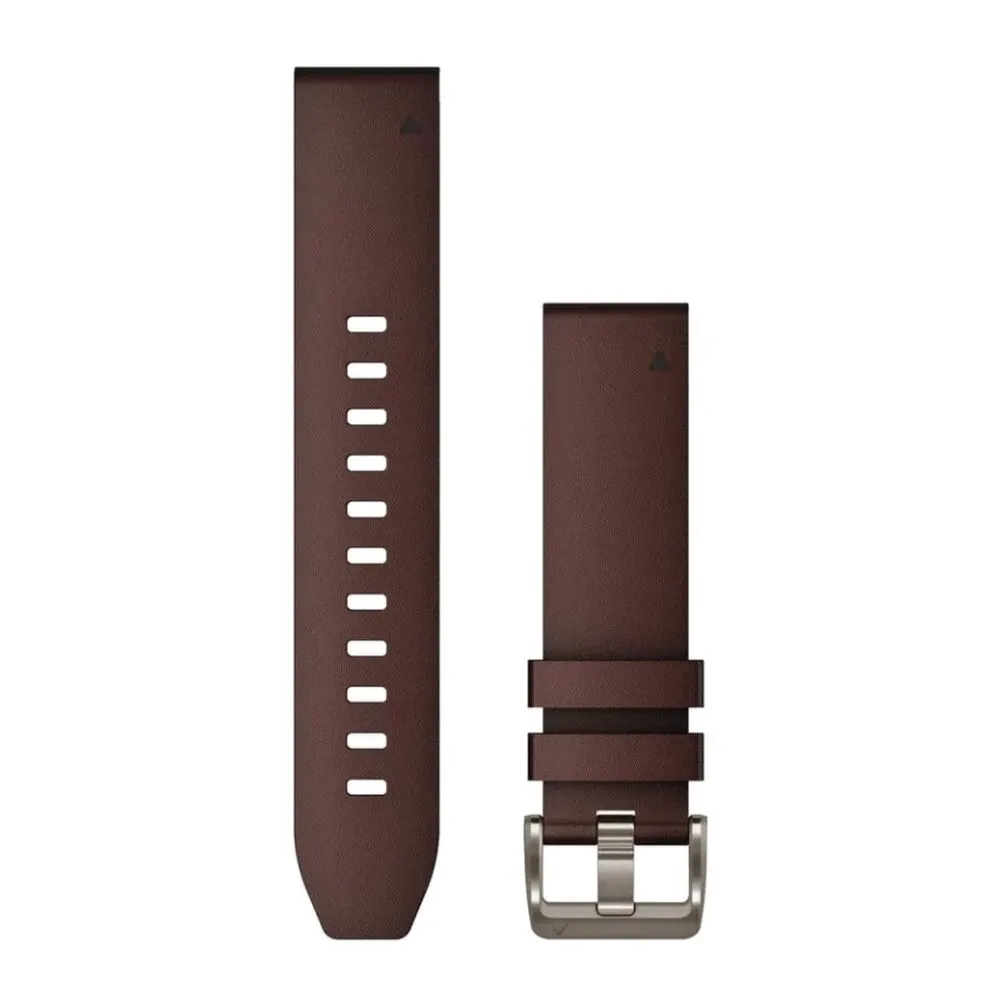 Ремешок Garmin Quickfit 22 Watch Band Oxford Brown Leather