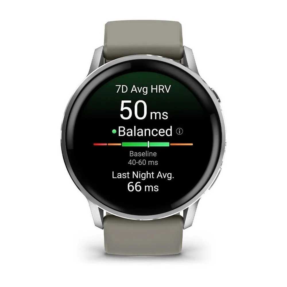 Часы Garmin Venu 4 - 45mm Silver / Silver Gray Silicone