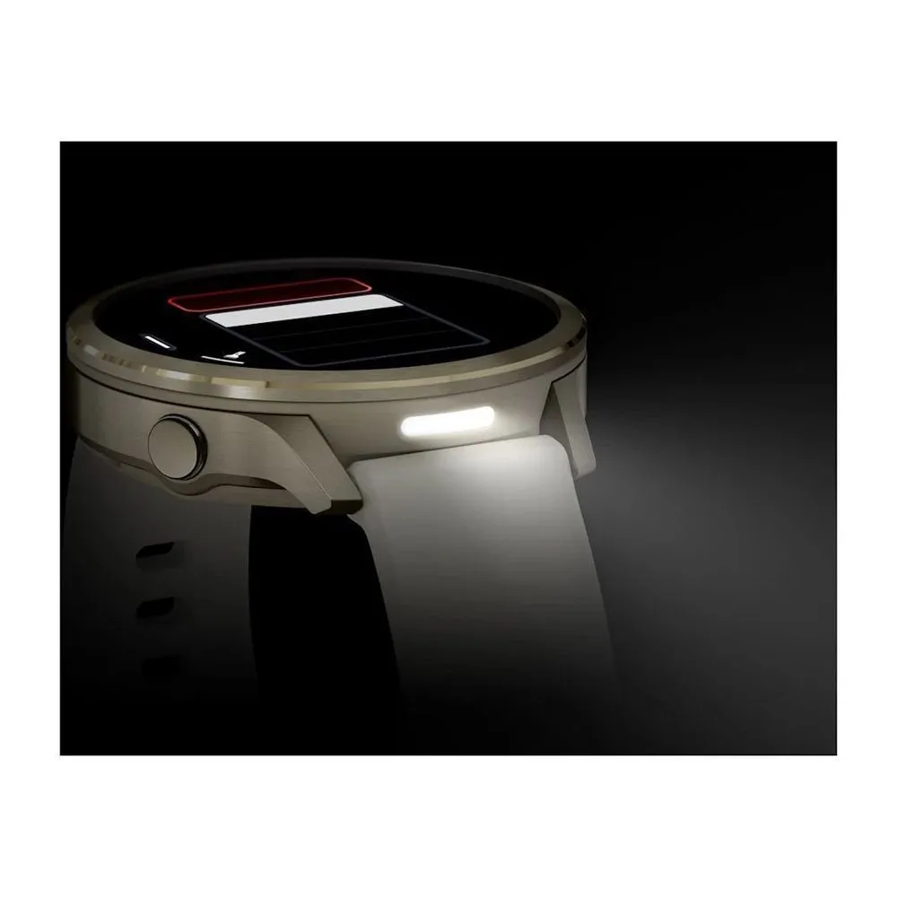 Часы Garmin Venu 4 - 41mm Lunar Gold / Bone Silicone / Light Sand Leather Band