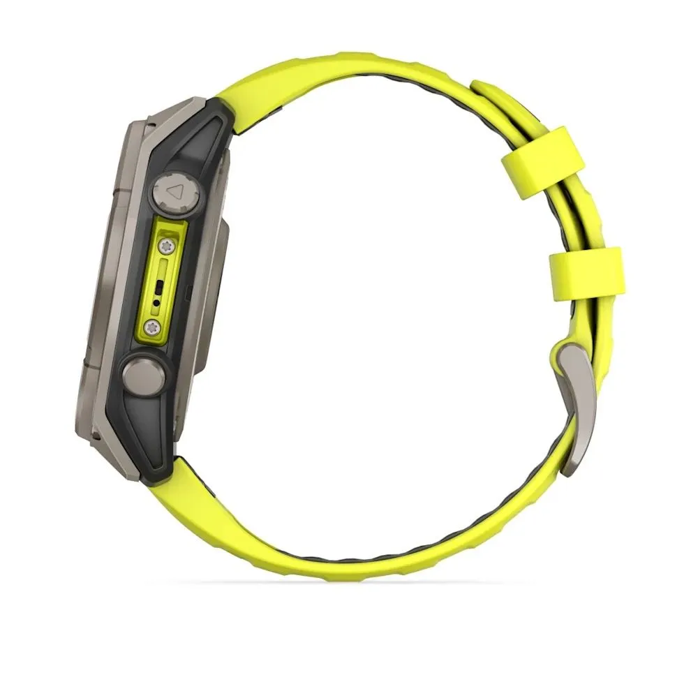 Часы Garmin Fenix 8 - 47 mm Solar Sapphire Titanium Amp Yellow / Graphite