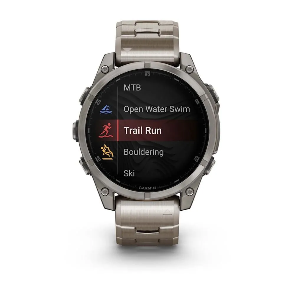 Часы Garmin Fenix 8 - 47 mm AMOLED Sapphire Titanium / Vented Titanium Band