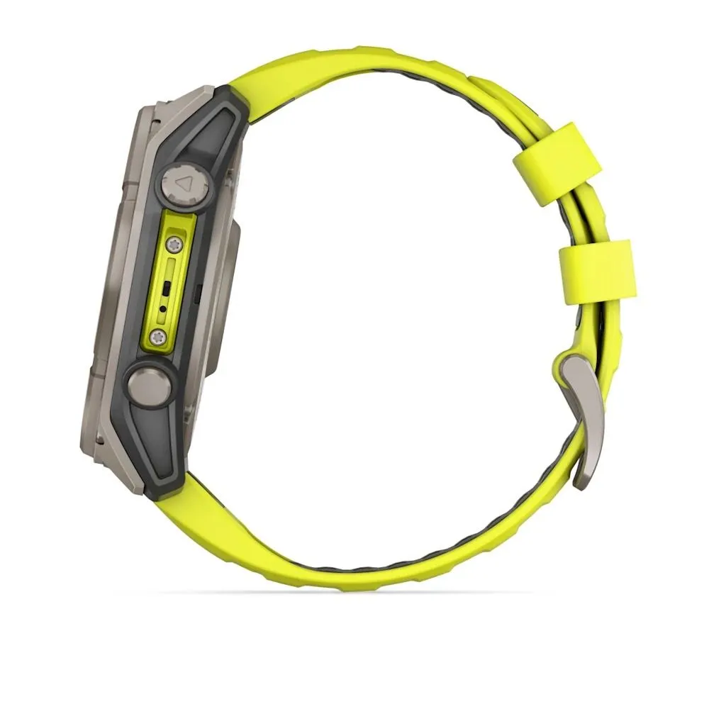 Часы Garmin Fenix 8 - 51 mm Solar Sapphire Titanium Amp Yellow / Graphite