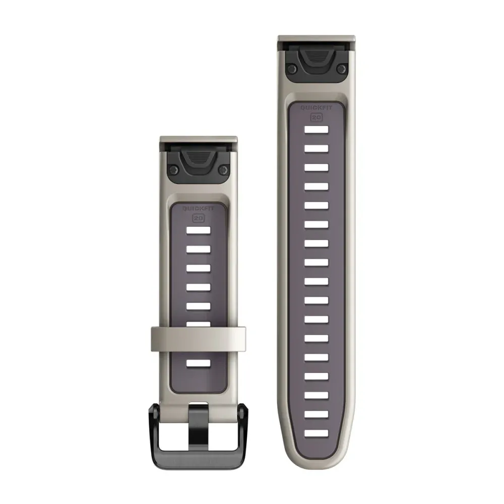 Ремешок Garmin Quickfit 20 Watch Band Light Sand/Deep Orchid Silicone