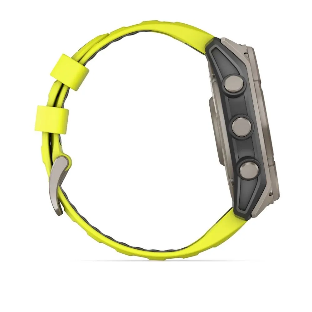 Часы Garmin Fenix 8 - 51 mm Solar Sapphire Titanium Amp Yellow / Graphite