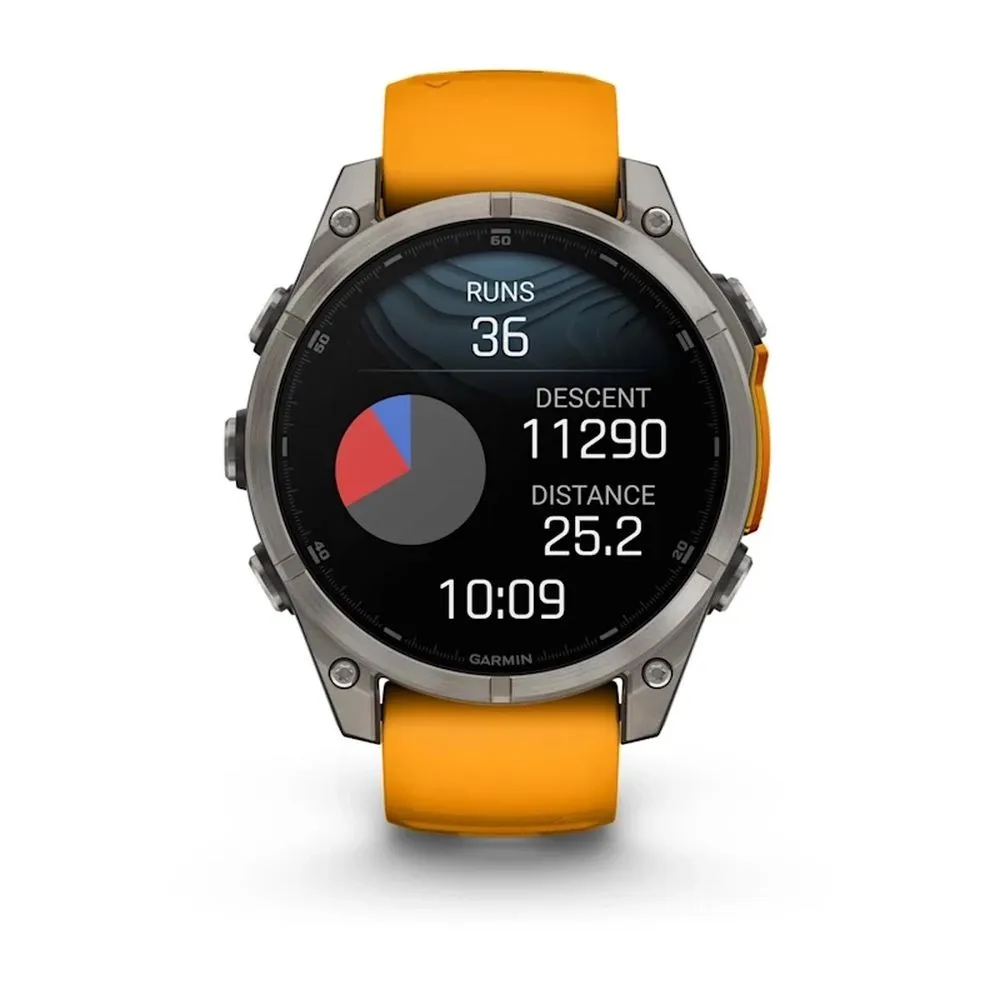 Часы Garmin Fenix 8 - 47 mm AMOLED Sapphire Titanium Spark Orange / Graphite Б/У