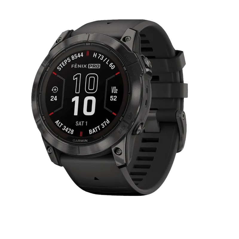 Часы Garmin Fenix 7X Pro - Sapphire Solar Carbon Gray DLC Titanium