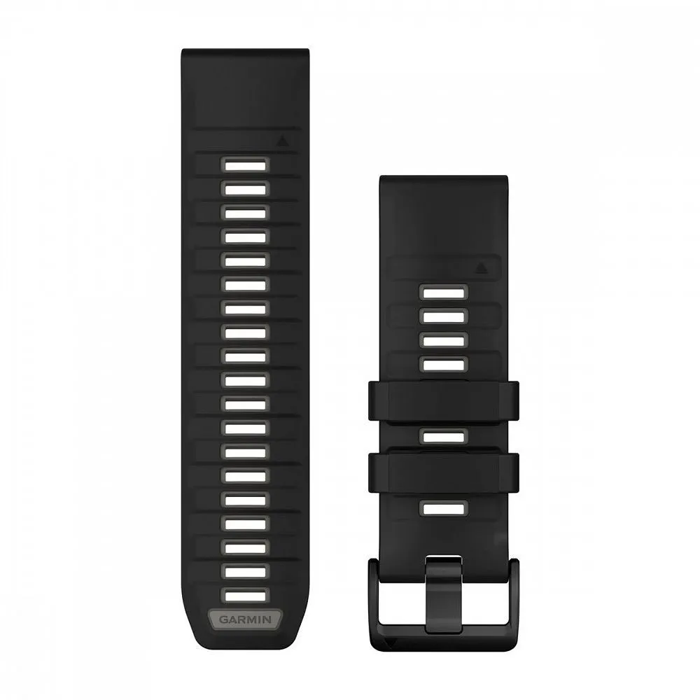 Ремешок Garmin Quickfit 26 Watch Band Black/Pebble Gray Silicone