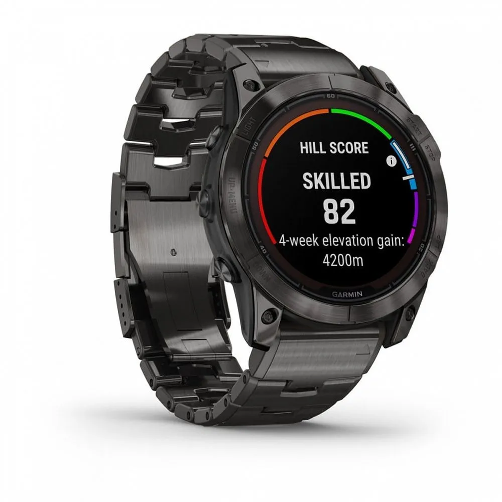 Часы Garmin Fenix 7X Pro - Sapphire Solar Carbon Gray DLC Titanium / Vented Titanium Band