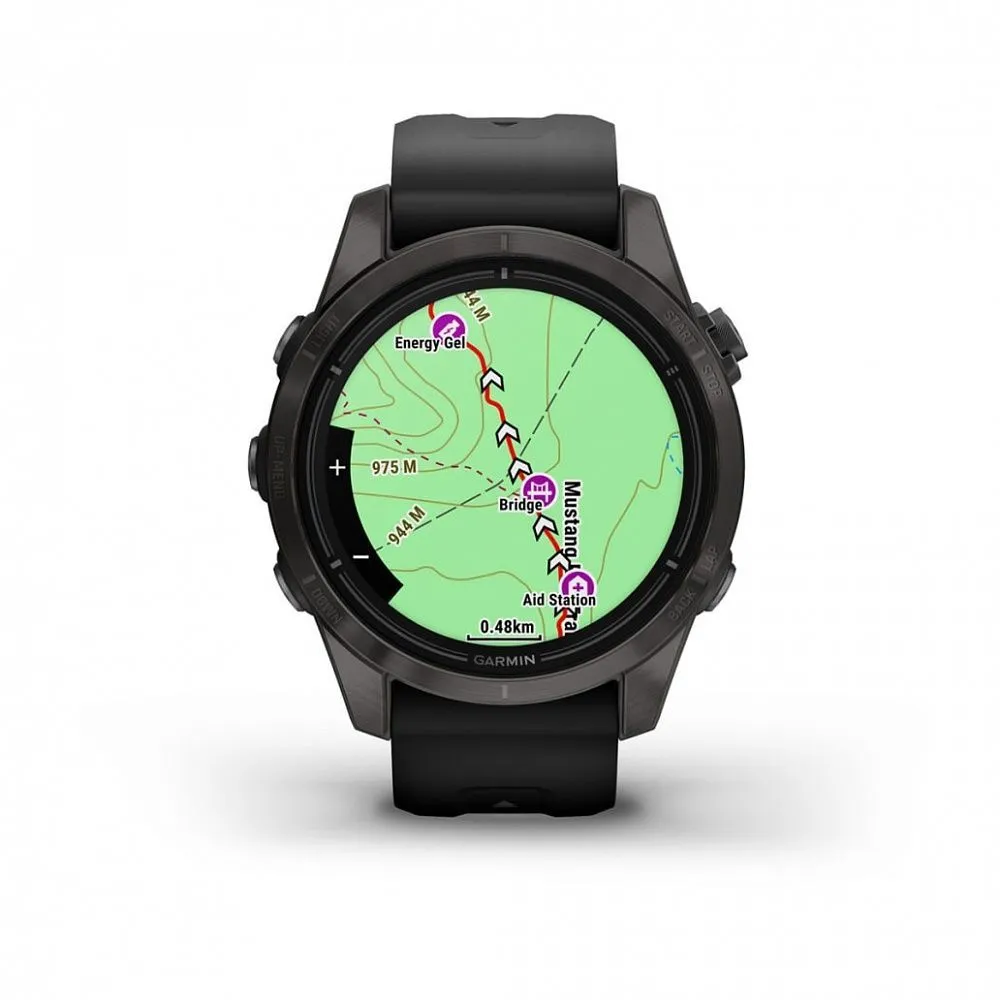 Часы Garmin Epix Pro (Gen 2) Sapphire Edition 42 mm Carbon Gray DLC Titanium