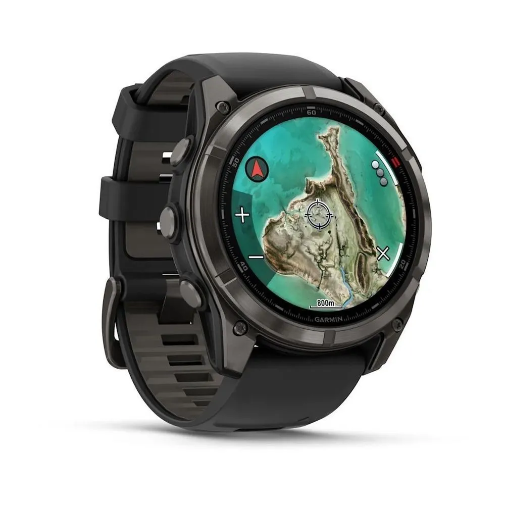 Часы Garmin Fenix 8 Pro - 51 mm MicroLED Sapphire Carbon Gray DLC Titanium Black / Pebble Gray
