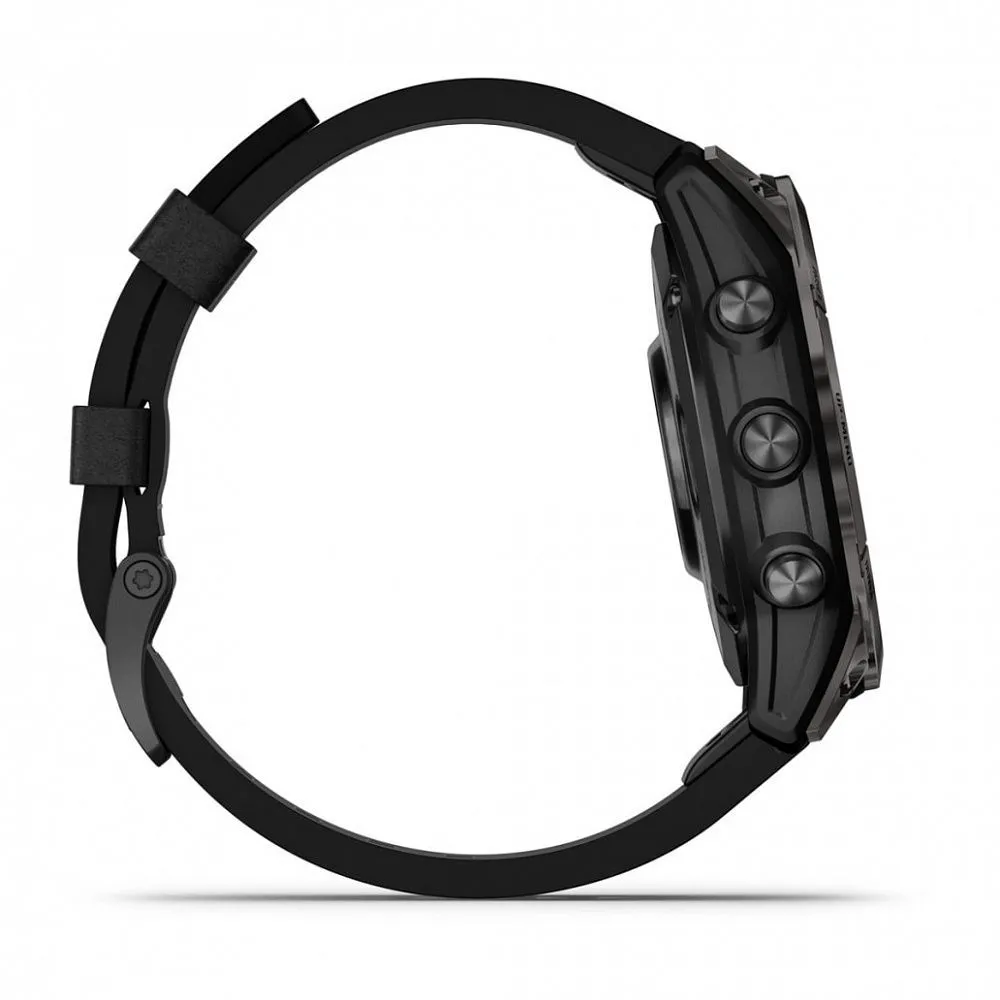 Часы Garmin Epix Pro (Gen 2) Sapphire Edition 47 mm Carbon Gray DLC Titanium Black Leather Band