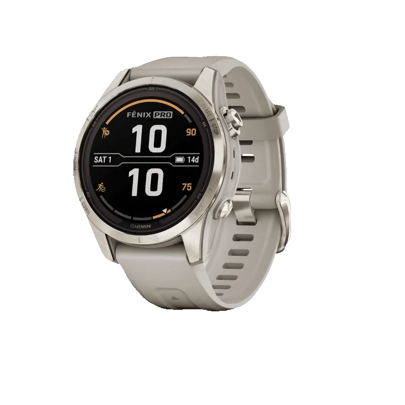 Часы Garmin Fenix 7S Pro - Sapphire Solar Soft Gold