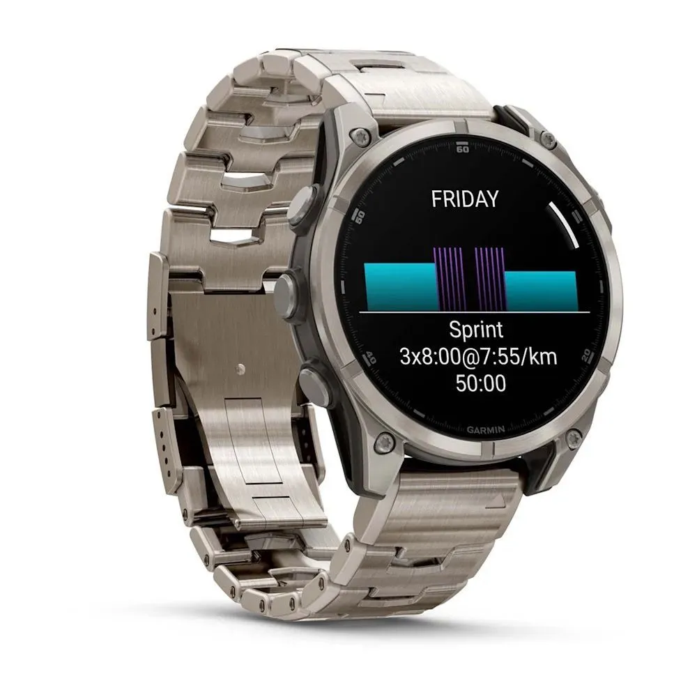 Часы Garmin Fenix 8 - 47 mm AMOLED Sapphire Titanium / Vented Titanium Band